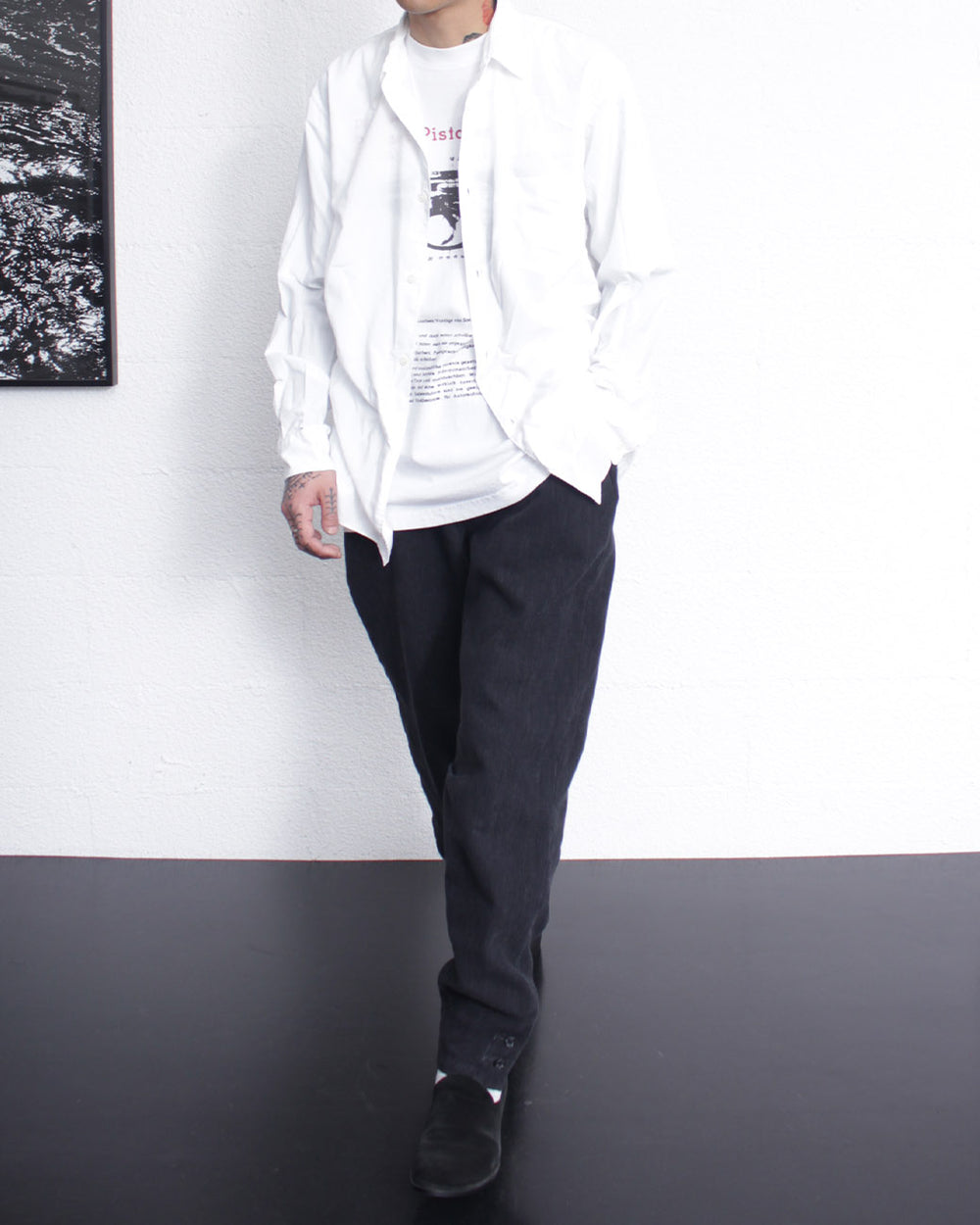 KOZABURO / TAPERED EASY PANTS (0318-P-001) Sulfurized Black