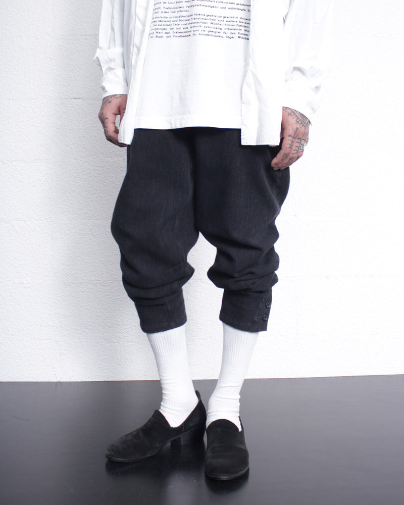 KOZABURO / TAPERED EASY PANTS (0318-P-001) Sulfurized Black