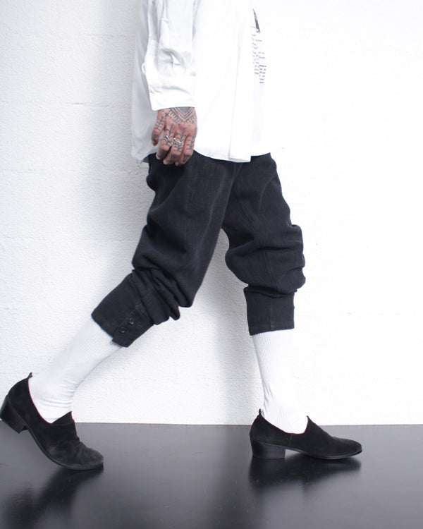 KOZABURO / TAPERED EASY PANTS (0318-P-001) Sulfurized Black