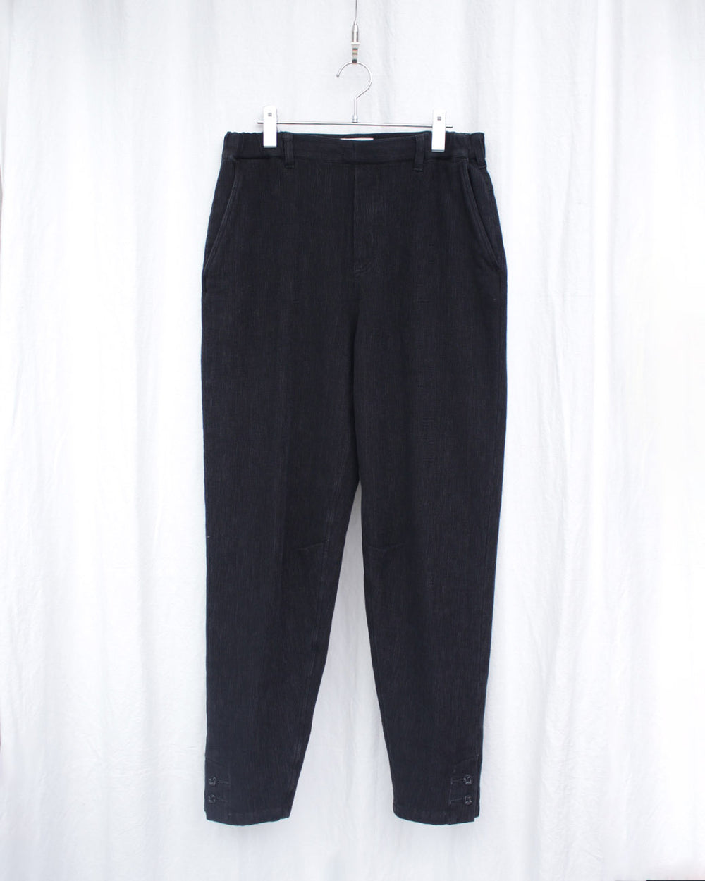 KOZABURO / TAPERED EASY PANTS (0318-P-001) Sulfurized Black