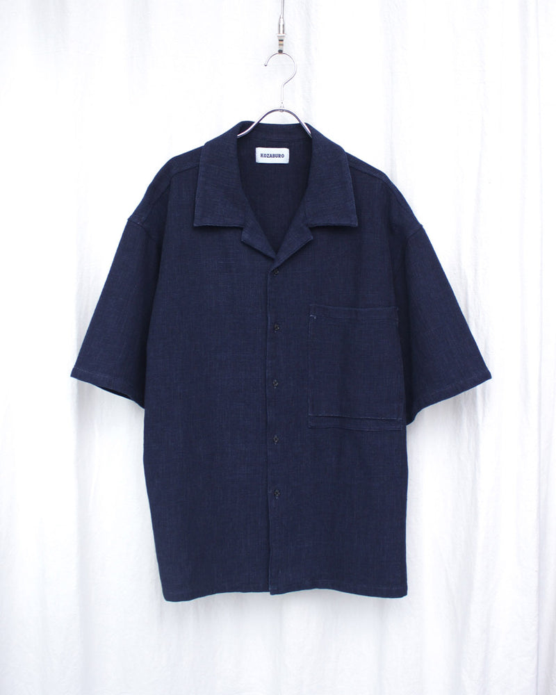 KOZABURO / SHORT SLEEVE OVERSIZE CAMP COLLAR SHIRT (0218-S-001