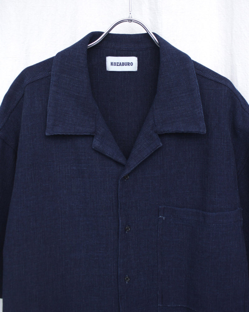 KOZABURO / SHORT SLEEVE OVERSIZE CAMP COLLAR SHIRT (0218-S-001
