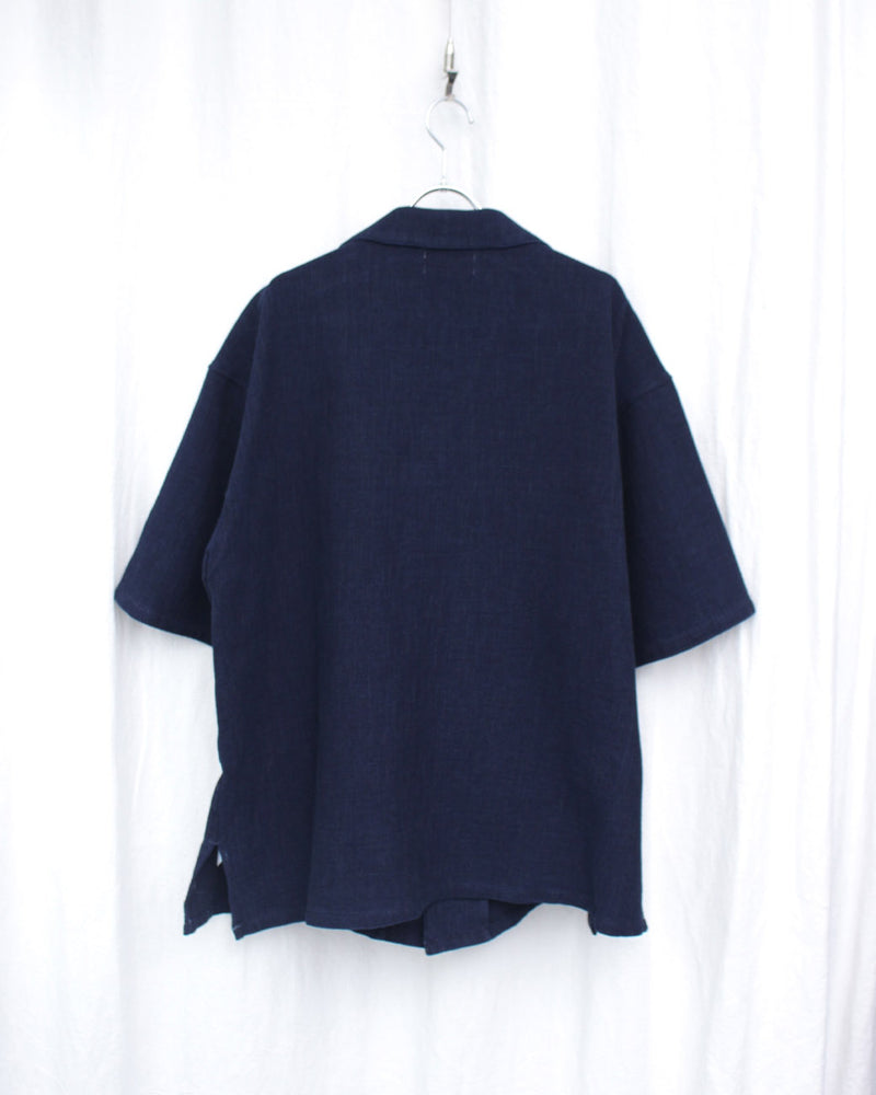 KOZABURO / SHORT SLEEVE OVERSIZE CAMP COLLAR SHIRT (0218-S-001