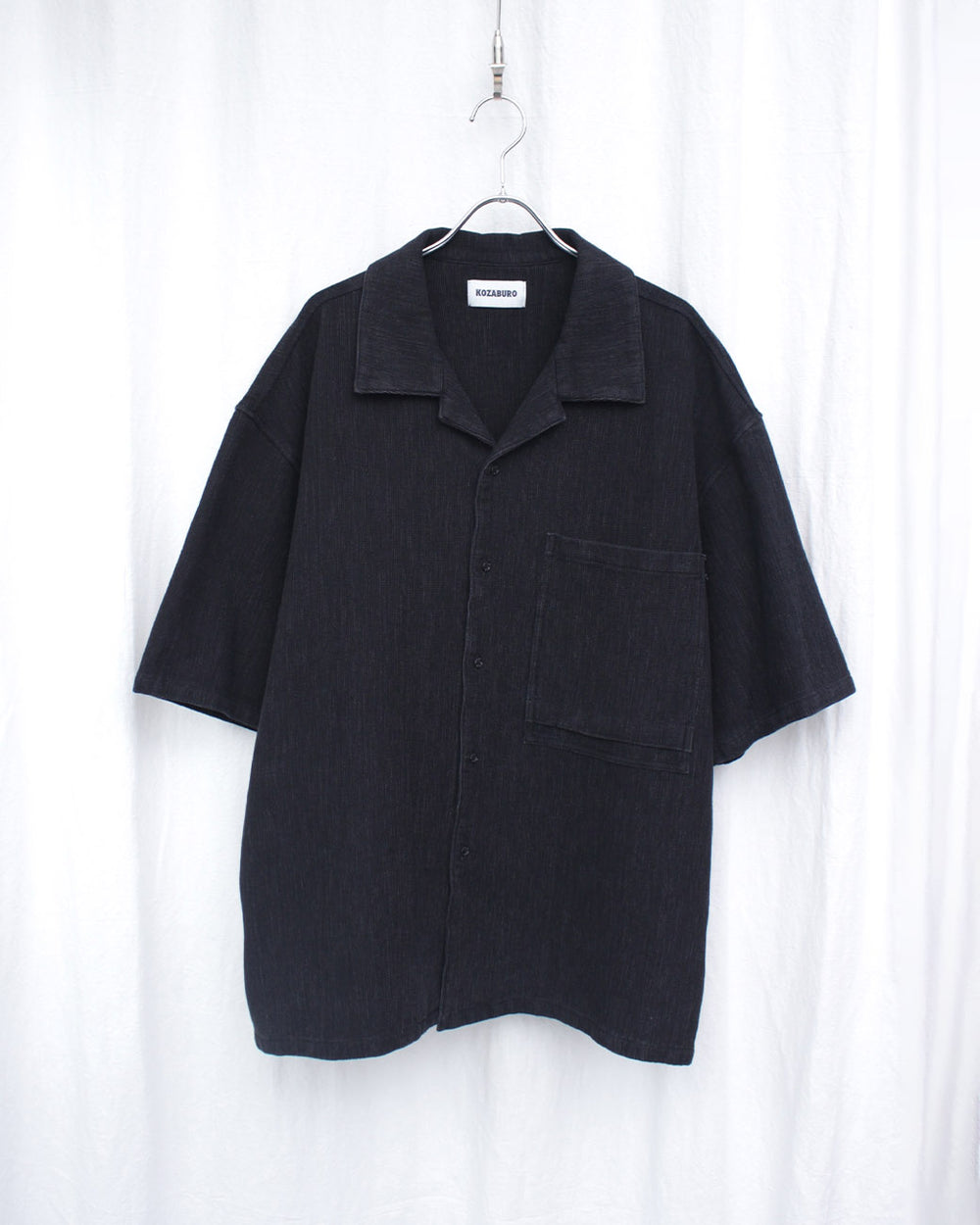 KOZABURO / SHORT SLEEVE OVERSIZE CAMP COLLAR SHIRT (0218-S-001