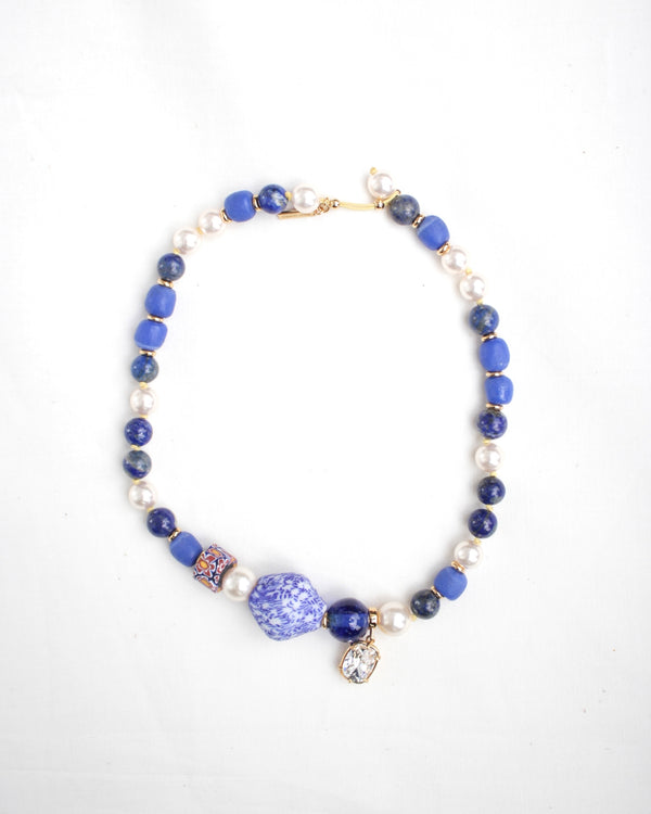 WALES BONNER / STORY NECKLACE - Blue / White (UA24NK02-599)