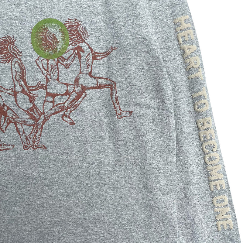EX SATOSHI OVER PRINT LOGO LONG T SHIRTS (WOS-LT-005-LTD) Stone