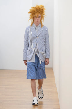 COMME DES GARÇONS SHIRT / STRIPE COTTON POPLIN SHORTS (FQ-P506-051
