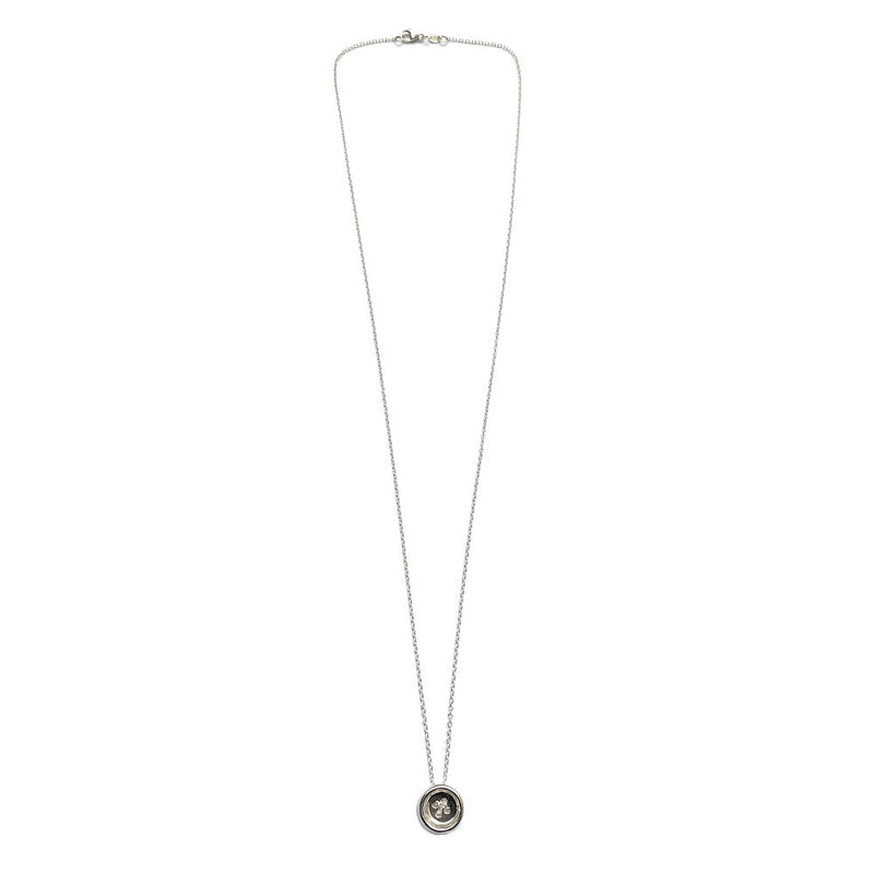 SILVER BUTTON NECKLACE (SS21NECKLACE1) Silver