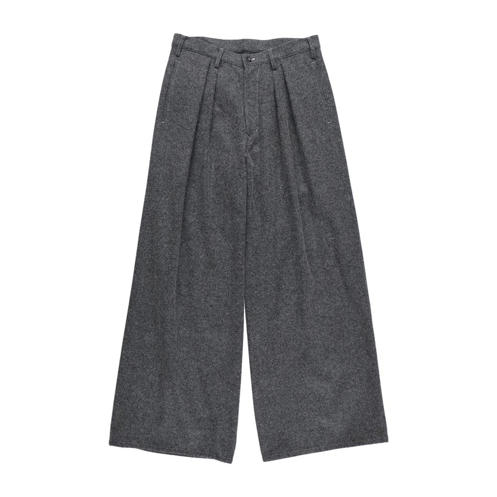 sulvam サルバム FLANO PIPING WIDE PANTS (SS-P02-110) Gray – Mukta / Sal