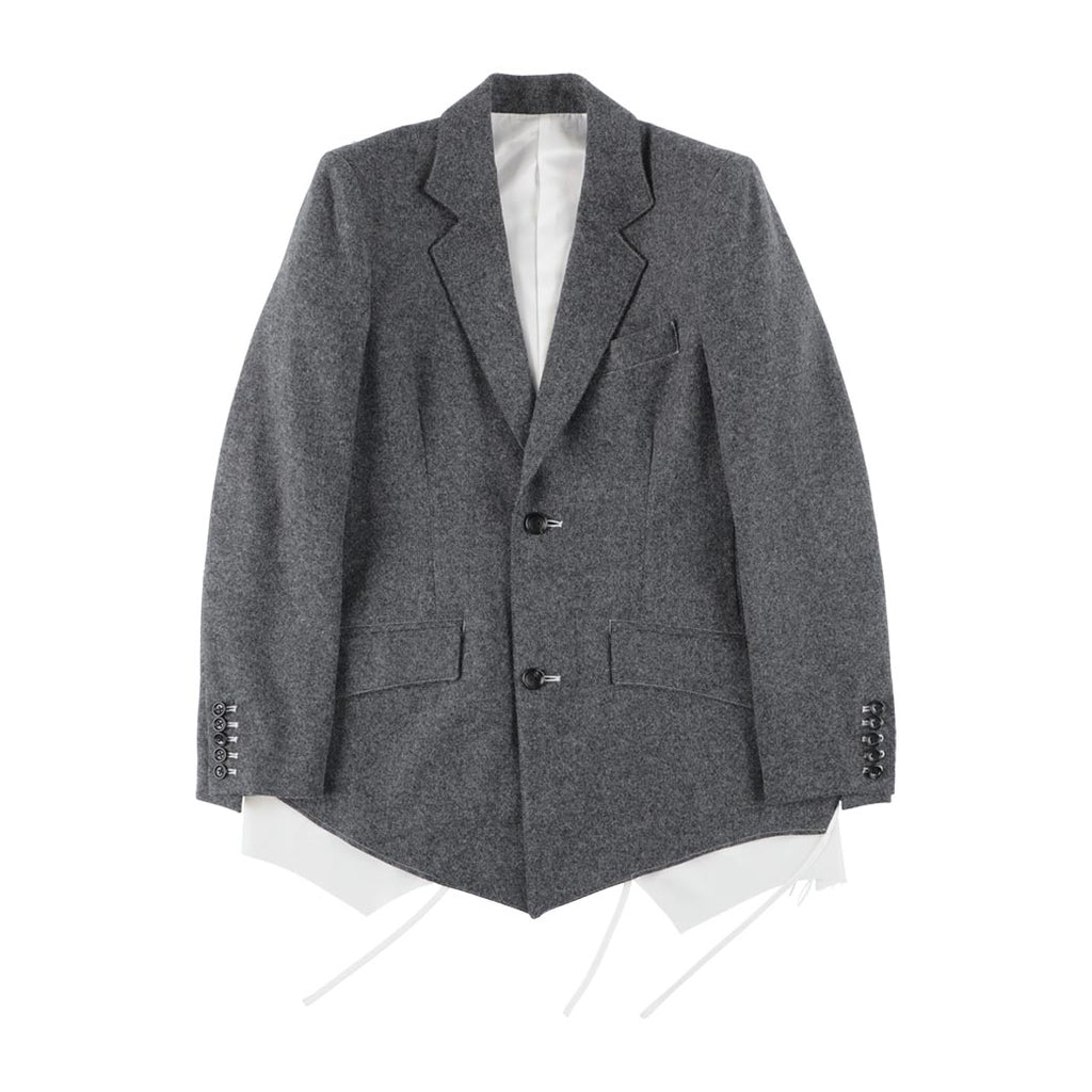 sulvam サルバム 2 BUTTON FLANO PIPING JACKET (SS-J01-110) Gray