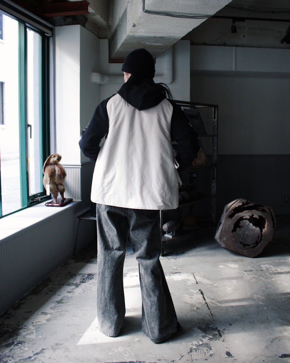 beta post ベータポスト PAPER APRON STYLE VEST (BL-06) Ecru – Mukta