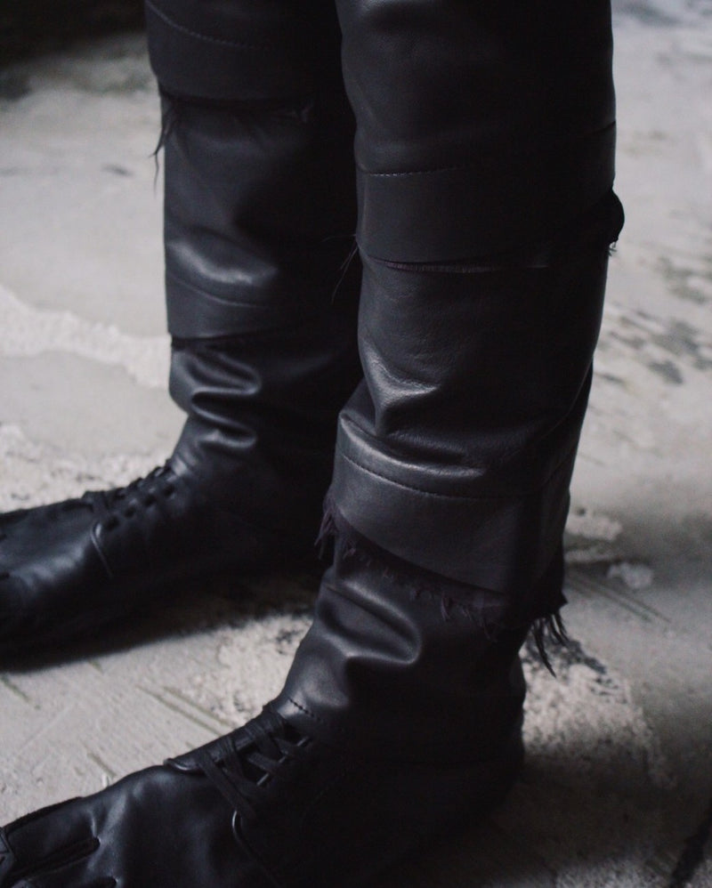 sulvam サルバム 22AW SCARS HORCE LEATHER TROUSERS スカーズ ホース ...