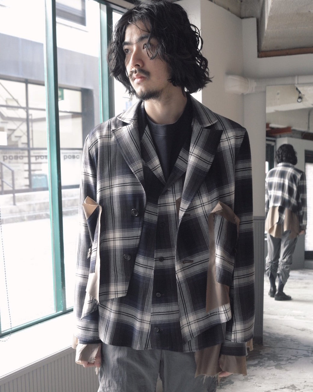 sulvam サルバム SHORT OPEN COLLAR SHIRTS (SR-B09-500) Blue – Mukta