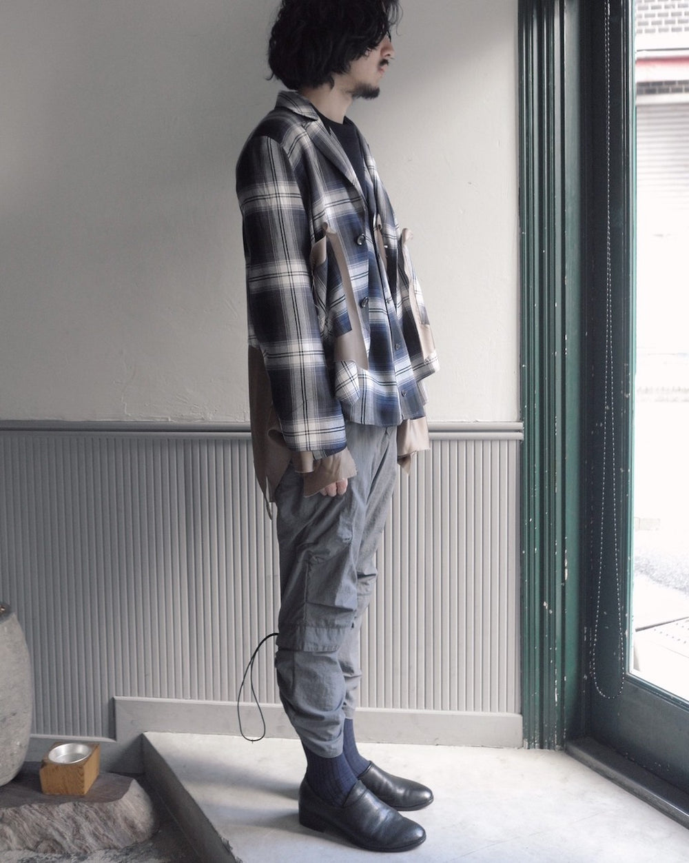 sulvam サルバム SHORT OPEN COLLAR SHIRTS (SR-B09-500) Blue – Mukta