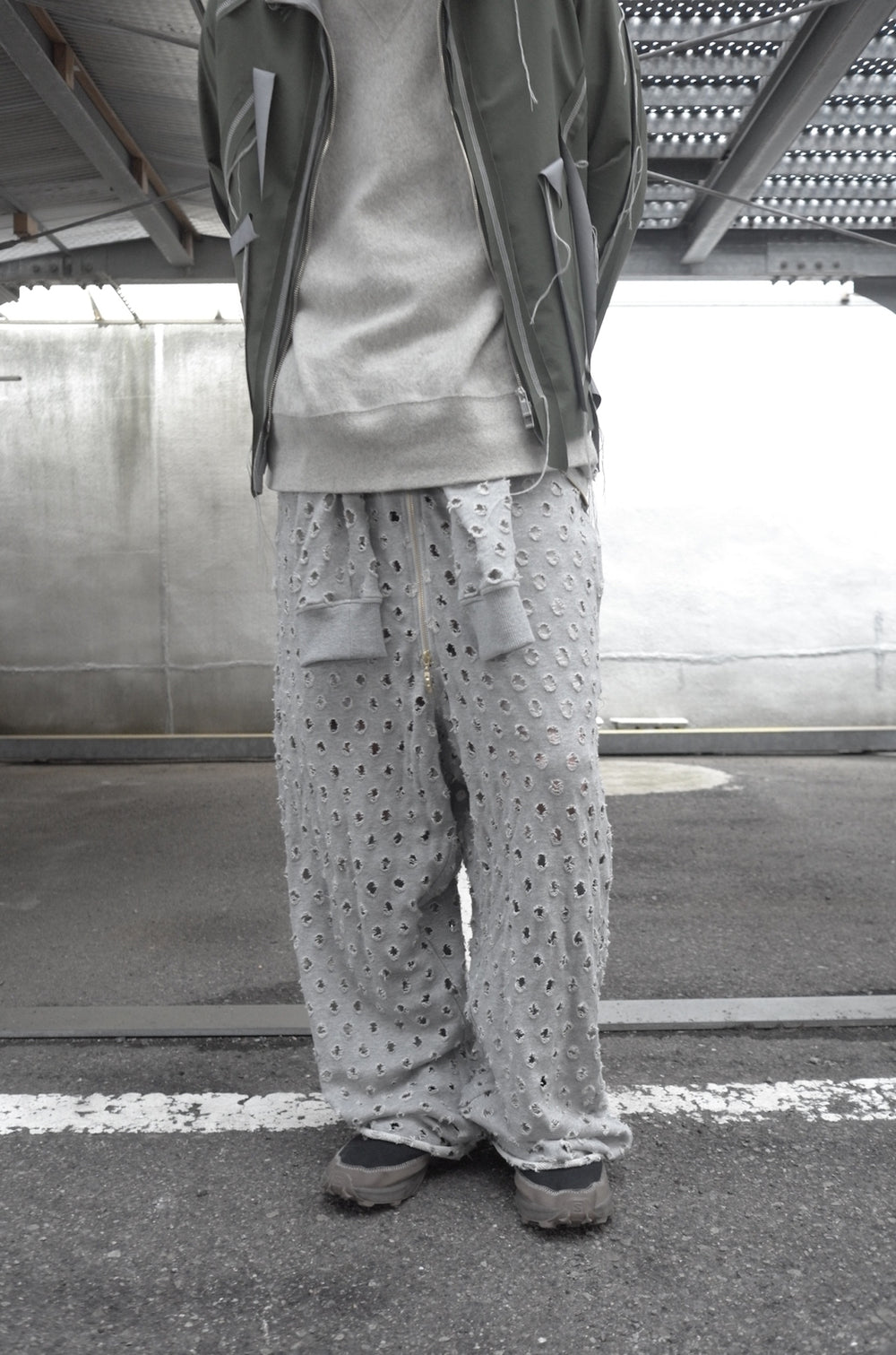 RANDY ランディー COVER HOODIE JUMP SUIT (SS23-ROA01) Grey