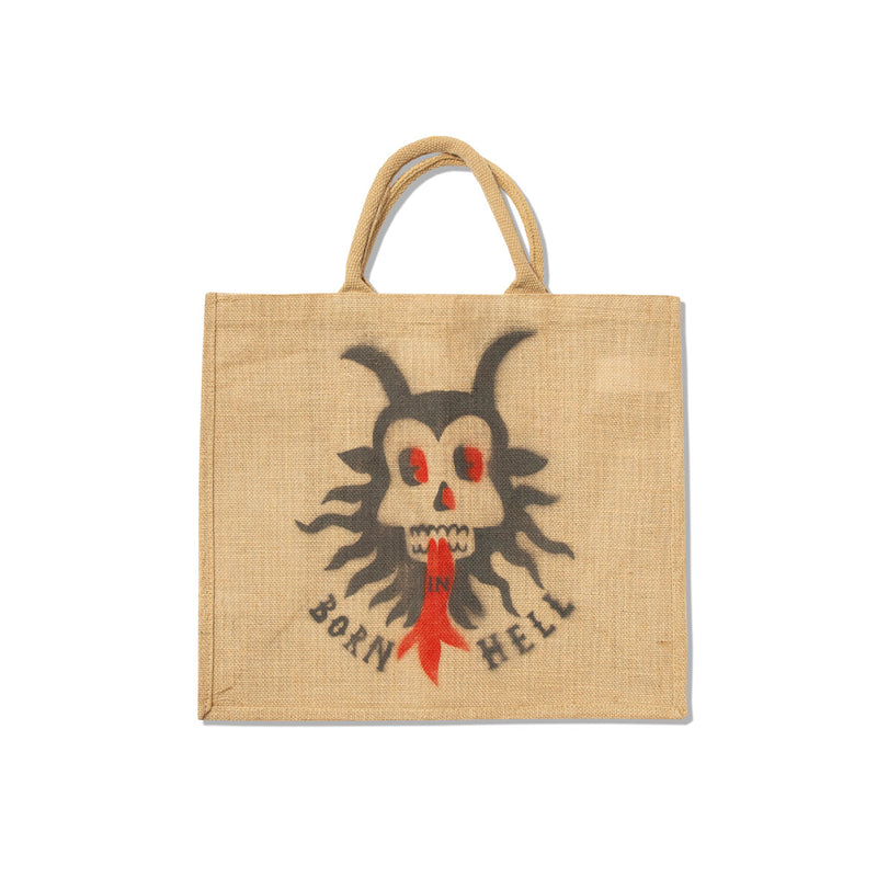 AN BORN IN HELL SCRIM TOTE WITH POUCH (SS21-G5AN-AC-02) Natural