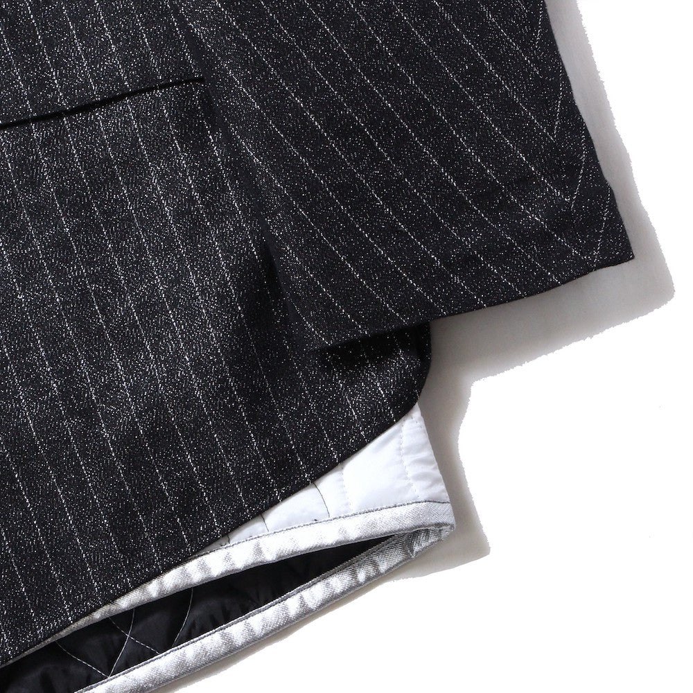 sulvam / QUILTING GLITTER STRIPE JACKET (SO-J05-110) BLACK