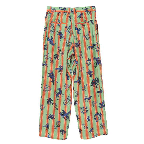 RARE THINGS PRINT TROUSERS (M231-0405) Lime