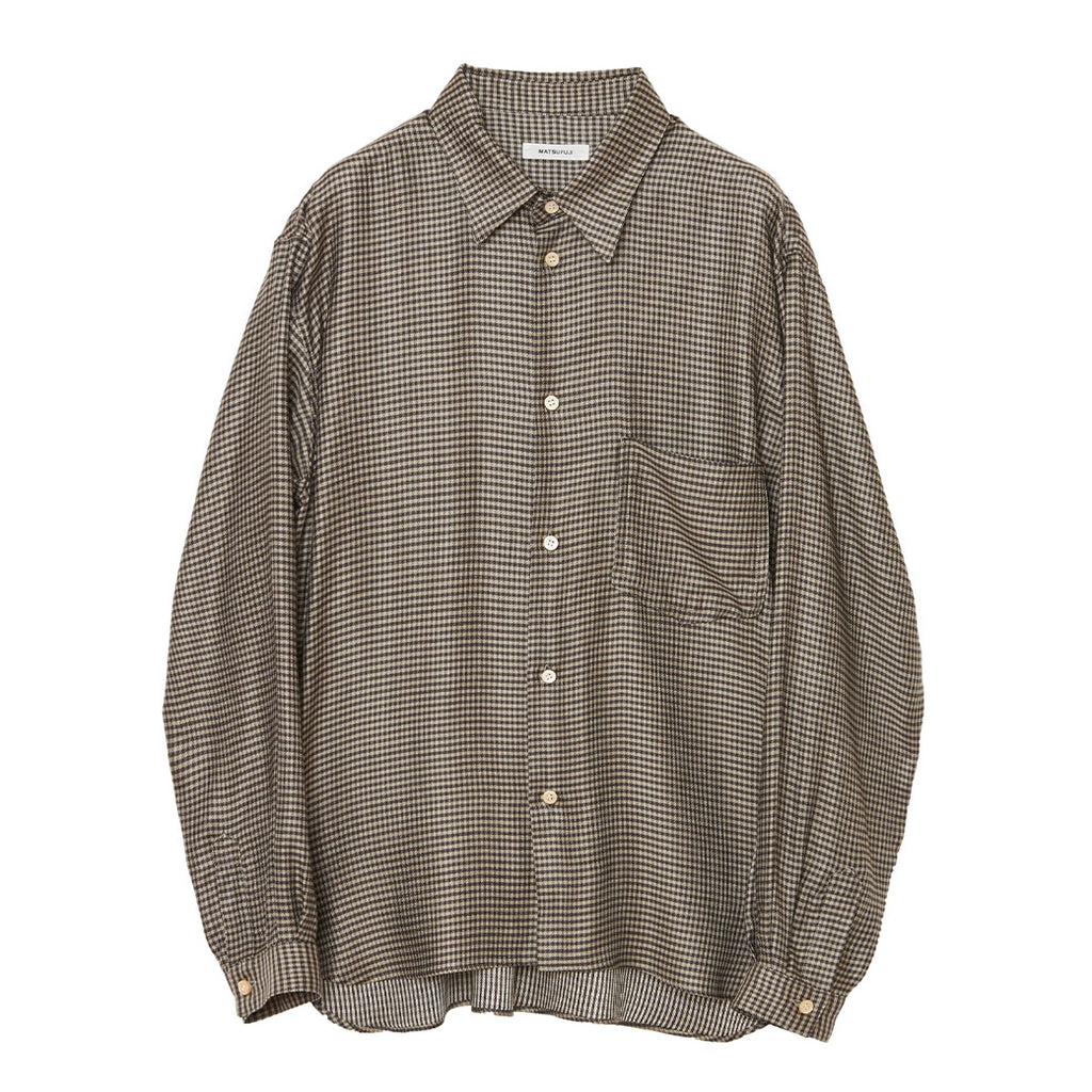 新品】MATSUFUJI Dobby Check Pullover Shirt シャツ