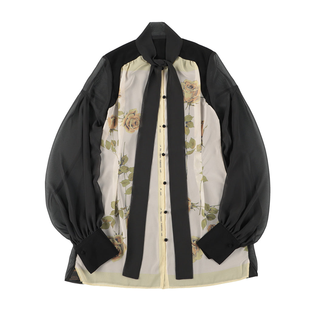 冬ギフト セ it. mister ミスターイット Black (EMY-PRINT-23SS) BLOUSE トップス