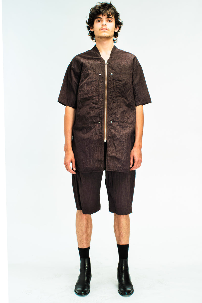 RIPSTOP WORK SHIRT (SS23-SHR-104-02) Brown