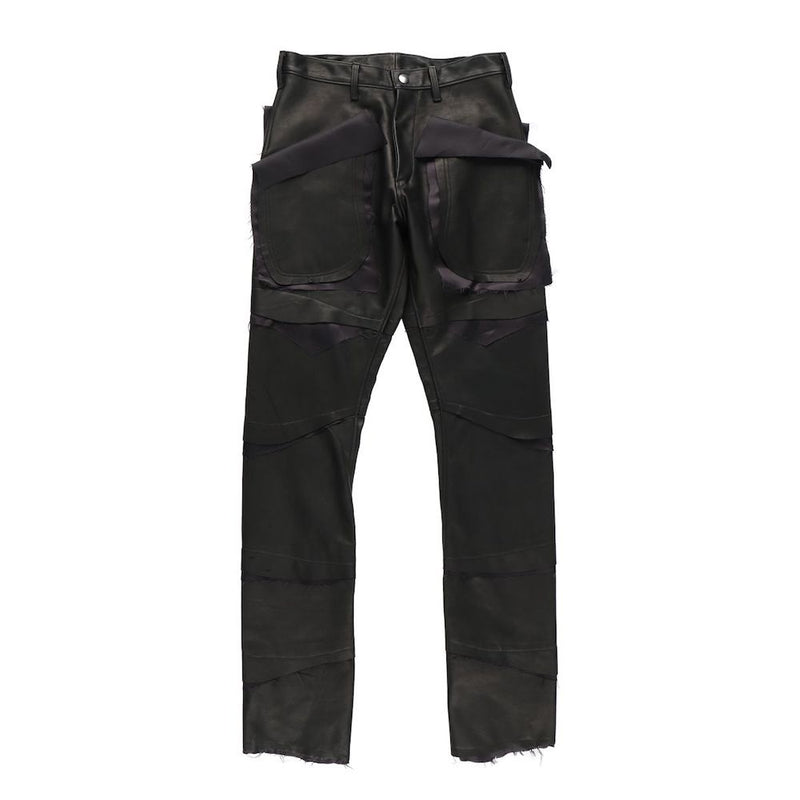 sulvam サルバム Scars horce leather trousers SQ-L02-910 レザートラウザーパンツ ブラック