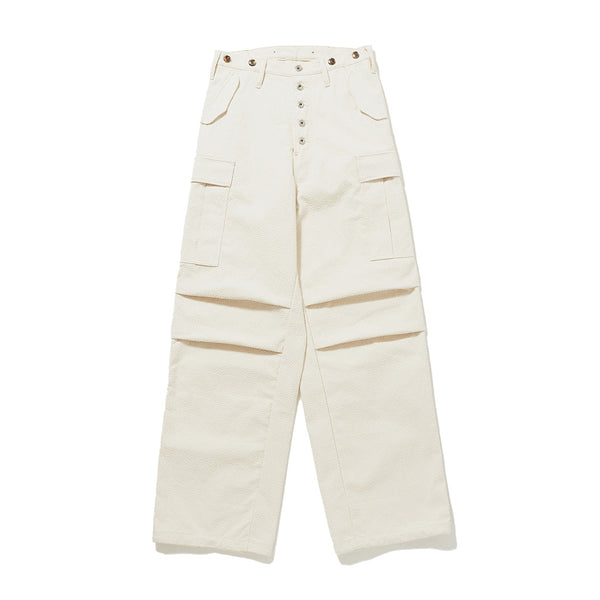 GRAIN CANVAS CARGO TROUSERS (23SSPT07) Ivory White
