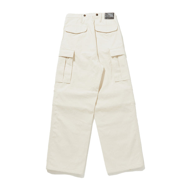 GRAIN CANVAS CARGO TROUSERS (23SSPT07) Ivory White