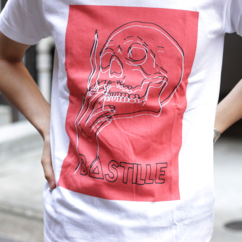 BASTILLE Printed T-shirt (WHT×RED)