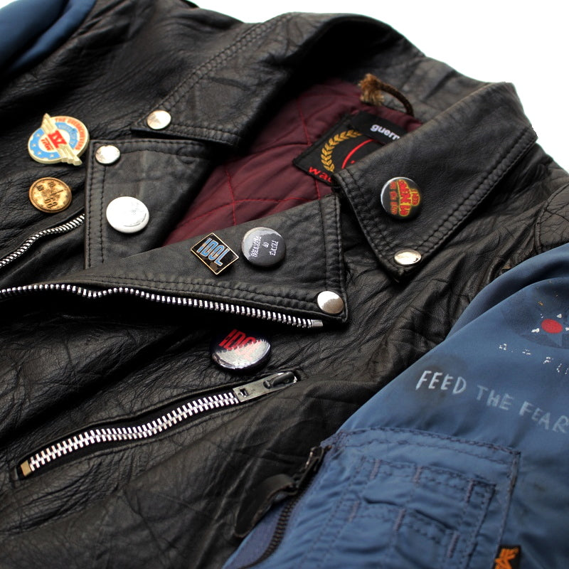 Vintage Custom Leather Jacket (BLK)