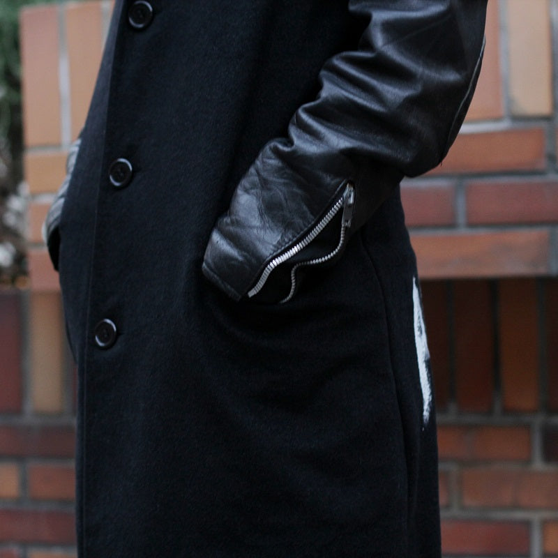 Vintage Custom Painted Coat (BLK)